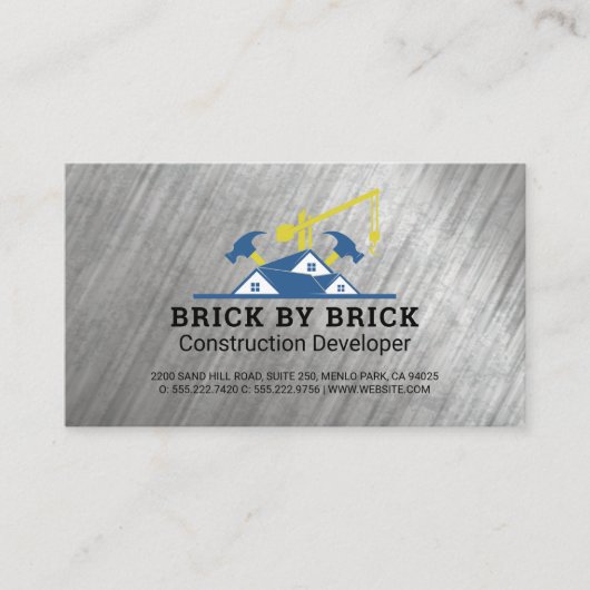 Carte De Visite Construction | Entrepreneurs | Immobilier Commerci (Devant)