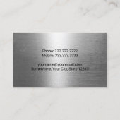 Carte De Visite Construction Équipement Lourd Opérateur de Tête de (Dos)