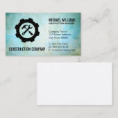 Carte De Visite Construction | Équipement | Marteau | Clé (Devant / Derrière)