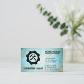 Carte De Visite Construction | Équipement | Marteau | Clé (Debout devant)