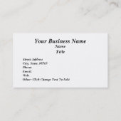 Carte De Visite Construction et entrepreneur (Dos)