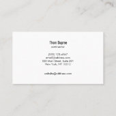 Carte De Visite Construction et menuiserie Carpenter (Dos)