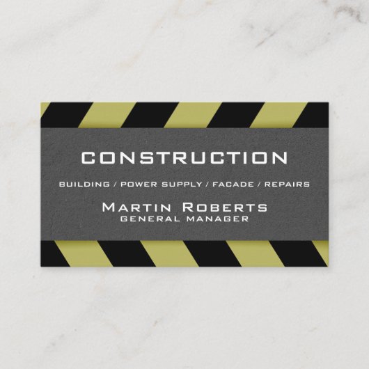 Carte De Visite Construction et services de béton (Devant)