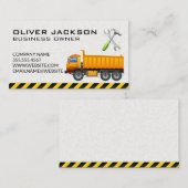 Carte De Visite Construction | Excavateur | Camion professionnel (Devant / Derrière)