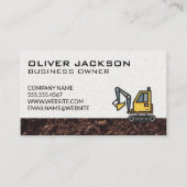 Carte De Visite Construction | Excavateur | Jetée (Devant)