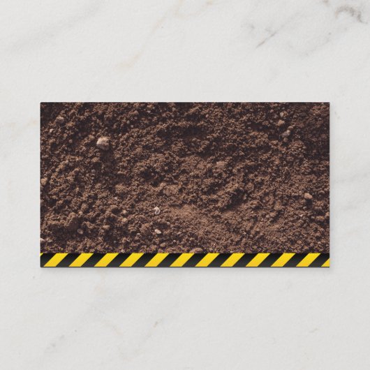 Carte De Visite Construction | Excavateur | Jetée (Dos)