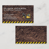 Carte De Visite Construction | Excavateur | Jetée (Devant / Derrière)