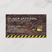 Carte De Visite Construction | Excavateur | Jetée (Devant)