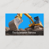 Carte De Visite Construction Excavating Services (Devant)