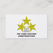 Carte De Visite Construction faite sur commande Product/s de tri (Dos)