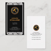 Carte De Visite Construction générale audacieuse de cadre de (Devant / Derrière)