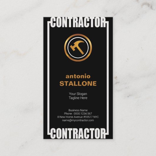 Carte De Visite Construction générale audacieuse de cadre de (Devant)