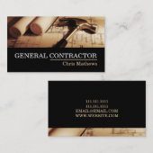 Carte De Visite Construction générale d'un entrepreneur (Devant / Derrière)