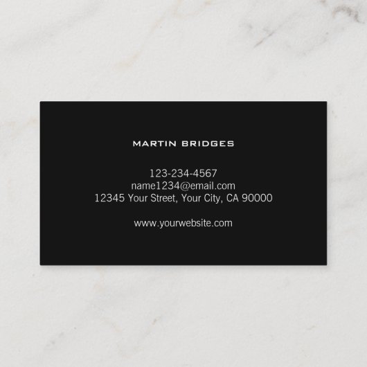 Carte De Visite Construction générale moderne (Dos)