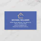 Carte De Visite Construction générale professionnelle en bleu et b (Dos)