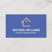 Carte De Visite Construction générale professionnelle en bleu et b (Devant)