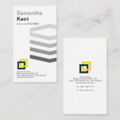 Carte De Visite Construction grise simple de Rebars de couche (Devant / Derrière)