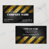 Carte De Visite Construction grunge (Devant / Derrière)