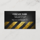 Carte De Visite Construction grunge (Dos)
