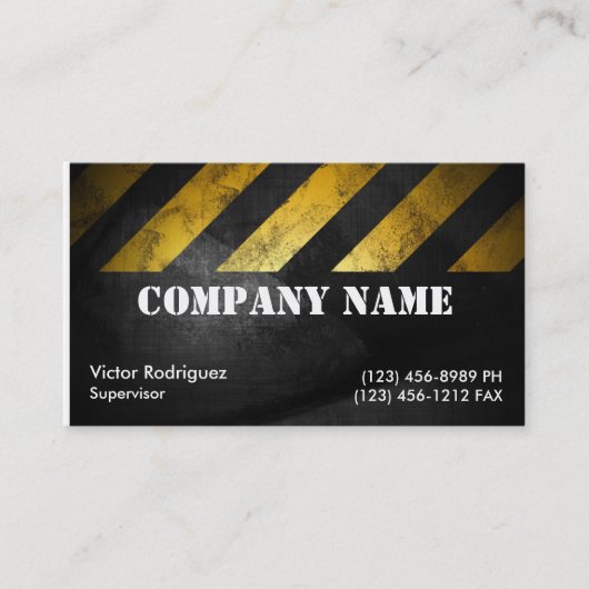 Carte De Visite Construction grunge (Devant)