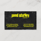 Carte De Visite Construction grunge affligée en métal (Dos)