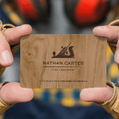 Carte De Visite Construction Handman Carpenter Jack Plane Bois
