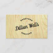 Carte De Visite Construction Handyman Carpenter (Devant)