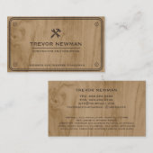 Carte De Visite Construction Handyman Carpenter Outils boulons Boi (Devant / Derrière)