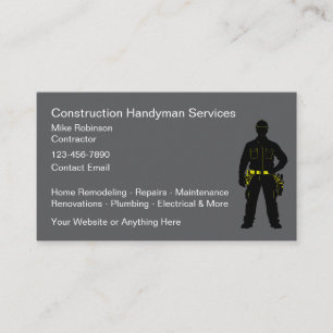 Carte De Visite Construction Handyman Contrat
