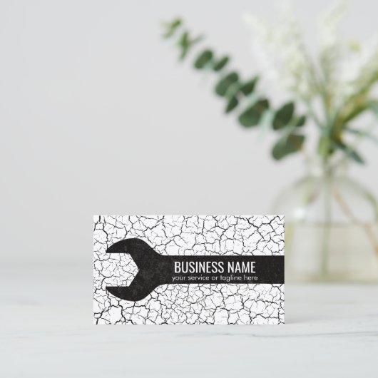 Carte De Visite Construction Handyman outil de réparation Grunge (Debout devant)