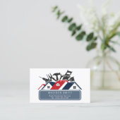 Carte De Visite Construction Handyman Outil de réparation Grunge B (Debout devant)