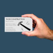 Carte De Visite Construction Handyman Remodel Hammer & Nails Cool