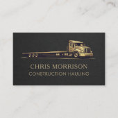 Carte De Visite Construction Hauling Services Professional (Devant)