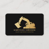 Carte De Visite Construction Heavy Equipment Operator Contractor (Devant)