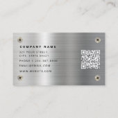 Carte De Visite Construction Heavy Equipment Operator Metal (Dos)