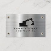 Carte De Visite Construction Heavy Equipment Operator Metal Modern (Devant)