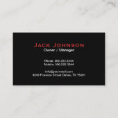 Carte De Visite Construction House Roof Red White Black (Dos)