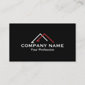 Carte De Visite Construction House Roof Red White Black (Devant)
