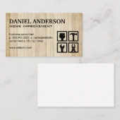 Carte De Visite Construction | Icône Outils de menuiserie (Devant / Derrière)