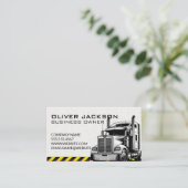 Carte De Visite Construction | Illustration de semi-remorque (Debout devant)