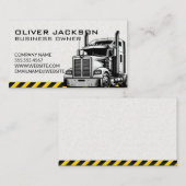 Carte De Visite Construction | Illustration de semi-remorque (Devant / Derrière)