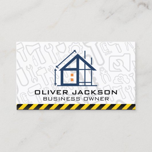 Carte De Visite Construction | Ingénieur | Architecte (Devant)