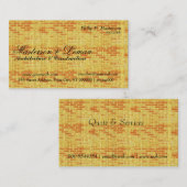 Carte De Visite Construction jaune de constructeur de mur de (Devant / Derrière)