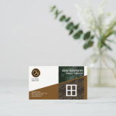 Carte De Visite Construction latérale créative élégante de murs de (Debout devant)