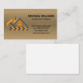 Carte De Visite Construction Logo | Builder Architect  (Devant / Derrière)