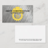 Carte De Visite Construction Logo | Builders | Engineering (Devant / Derrière)
