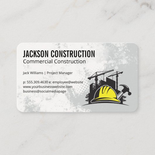 Carte De Visite Construction Logo | Commercial Properties (Devant)