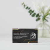 Carte De Visite Construction | Logo de l'entrepreneur général (Debout devant)