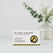 Carte De Visite Construction | Logo du véhicule d'excavateur | Gén (Debout devant)