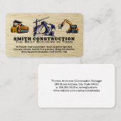 Carte De Visite Construction Logo | Engineer | Blue Collar (Devant / Derrière)